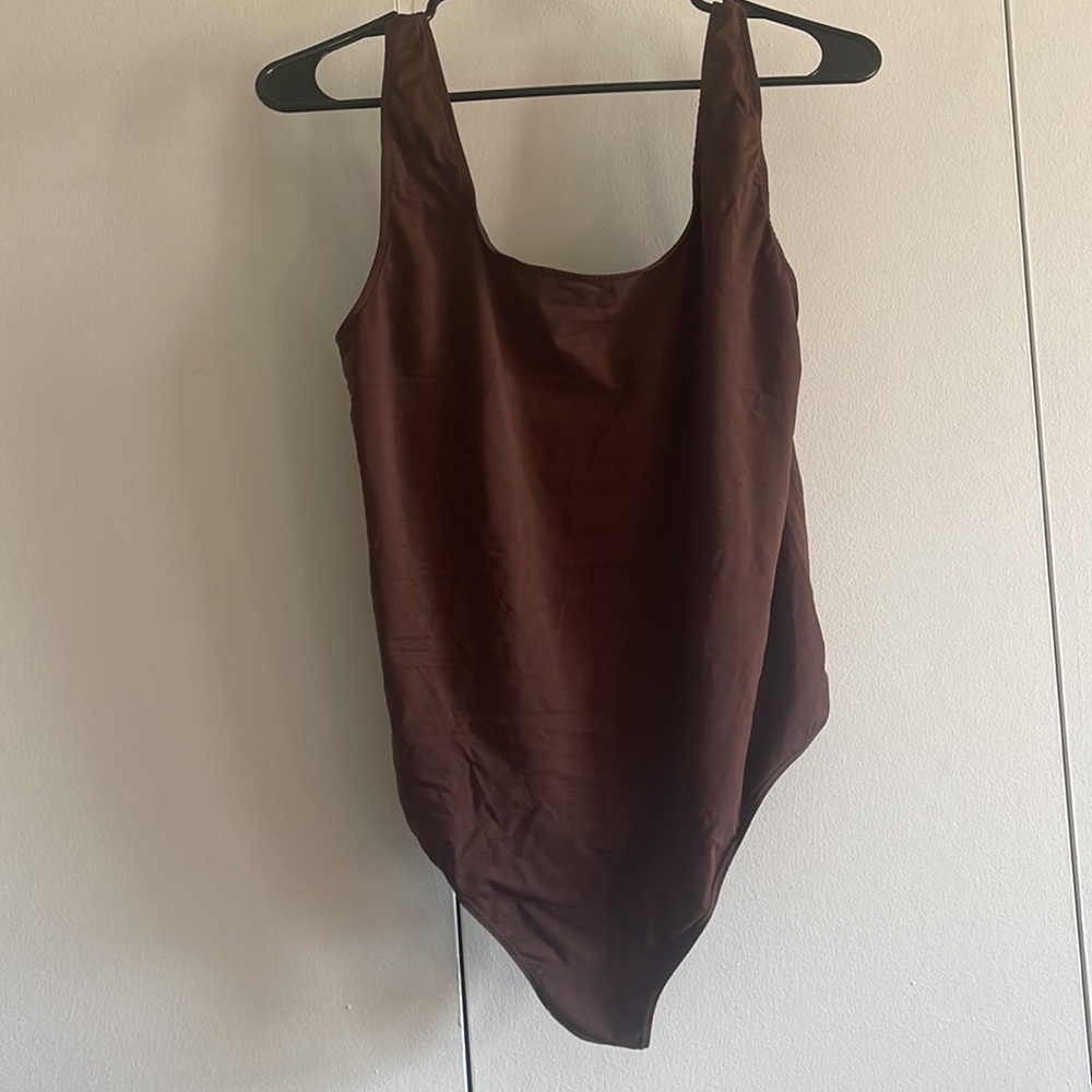 SKIMS Thong Bodysuit Brown 3X